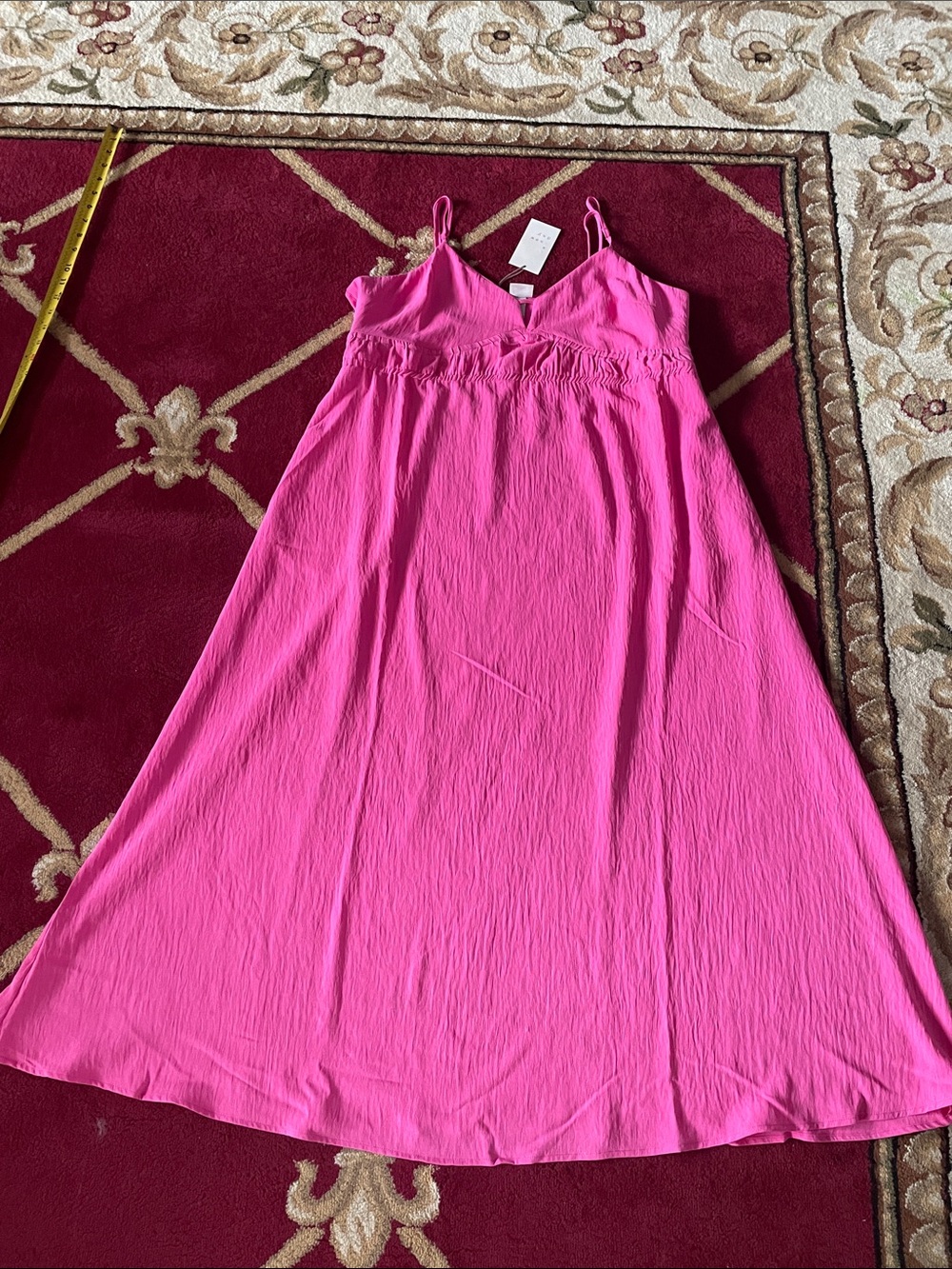 Sleeveless Hot Pink Maxi Dress with Adjustable Spaghetti Straps